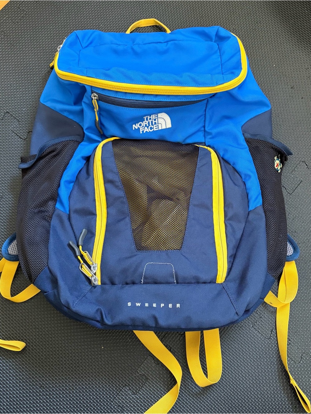 The North Face Blue & Navy Sweeper Backpack with Yellow Accents